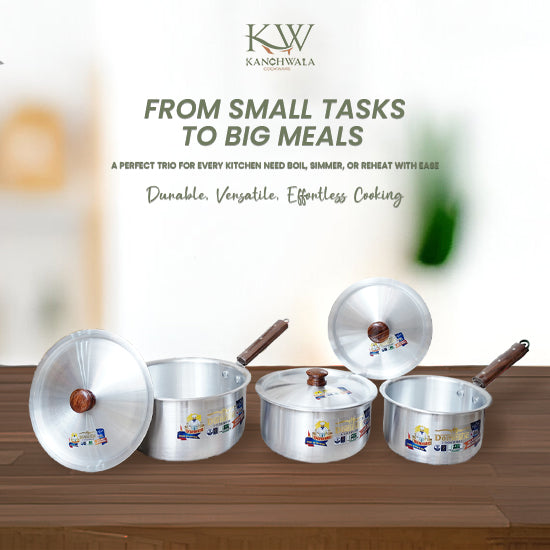 1 to 3 Saucepan Set