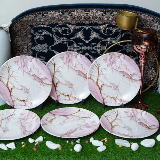 Pink Marble Plates
