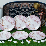 Pink Marble Plates