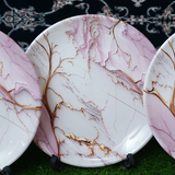 Pink Marble Plates