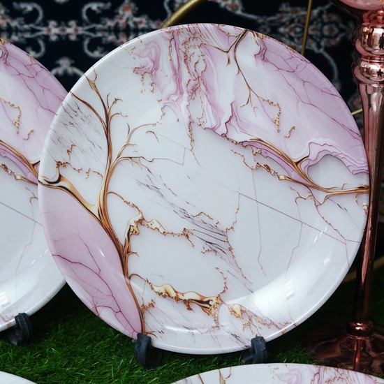 Pink Marble Plates